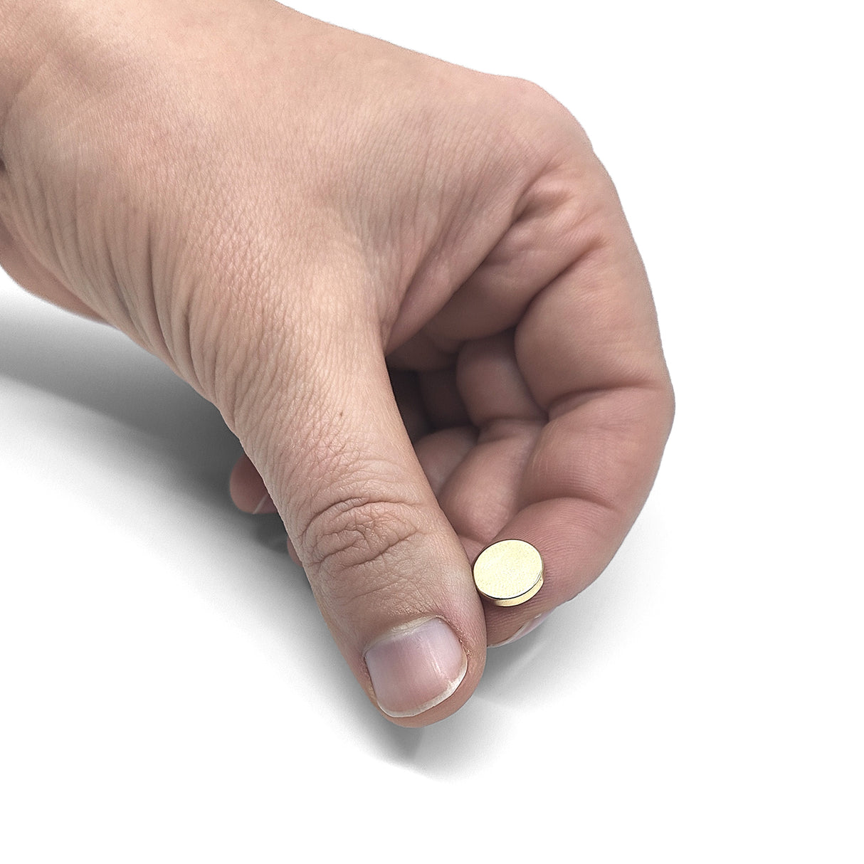 Power magnet, Disc 10x2 mm., Gold