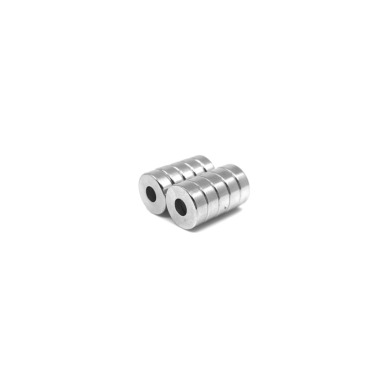 Countersunk magnets 12x4 mm. (N + S), 10-pack