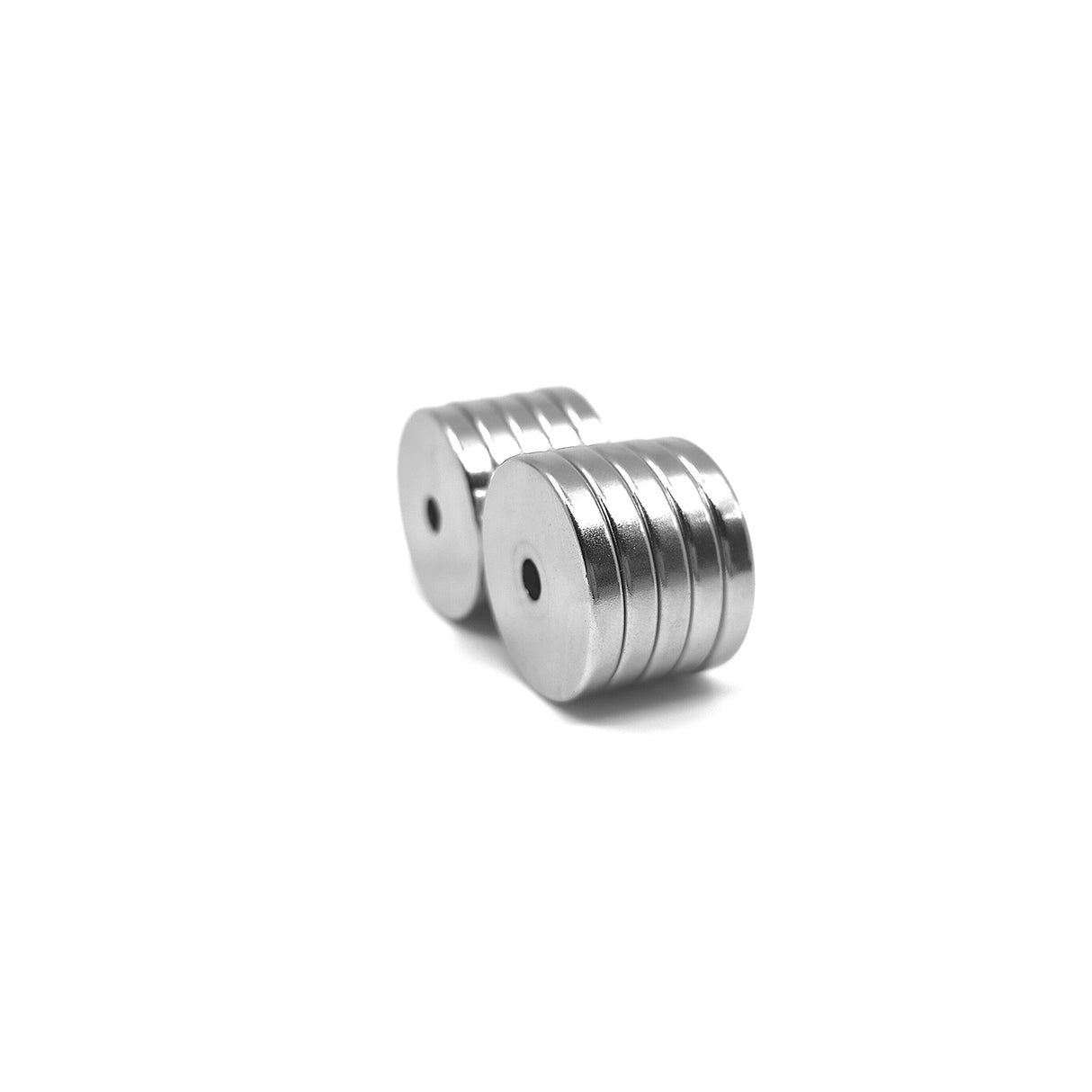 Countersunk magnets 27x4 mm. (N + S), 10-pack