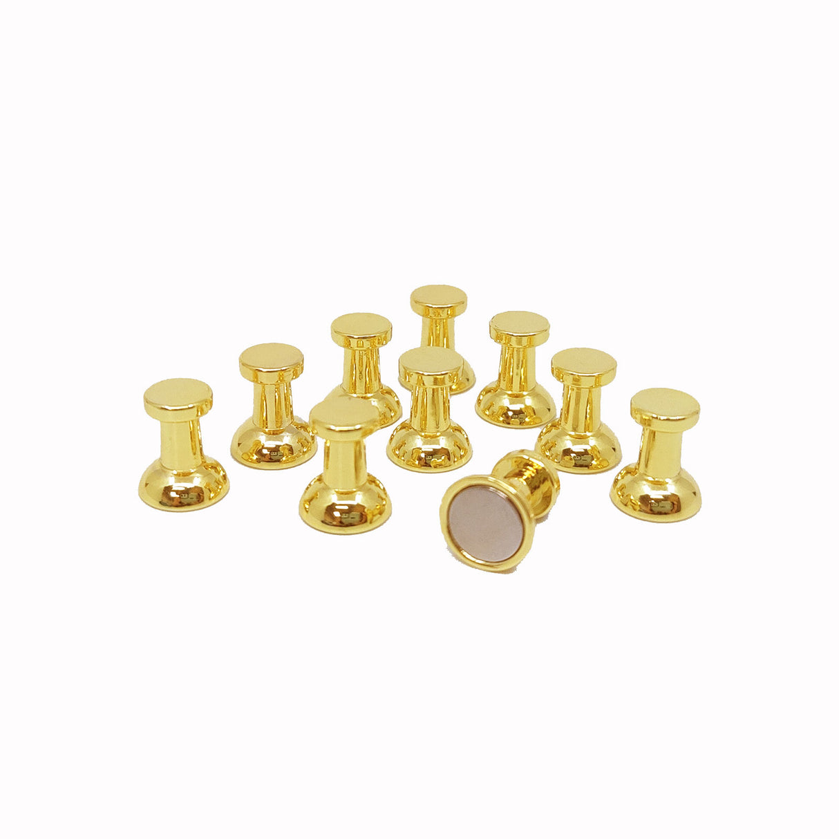PIN magnets, metal GOLD 10 pack - fridge magnets