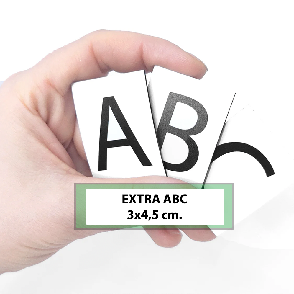 Magnetic letters extra (5 pcs.) - Magnetic foil 3x4.5 cm.