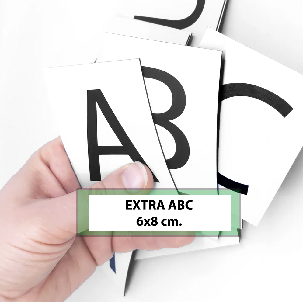Magnetic letters extra (5 pcs.) - Magnetic foil 6x8 cm.