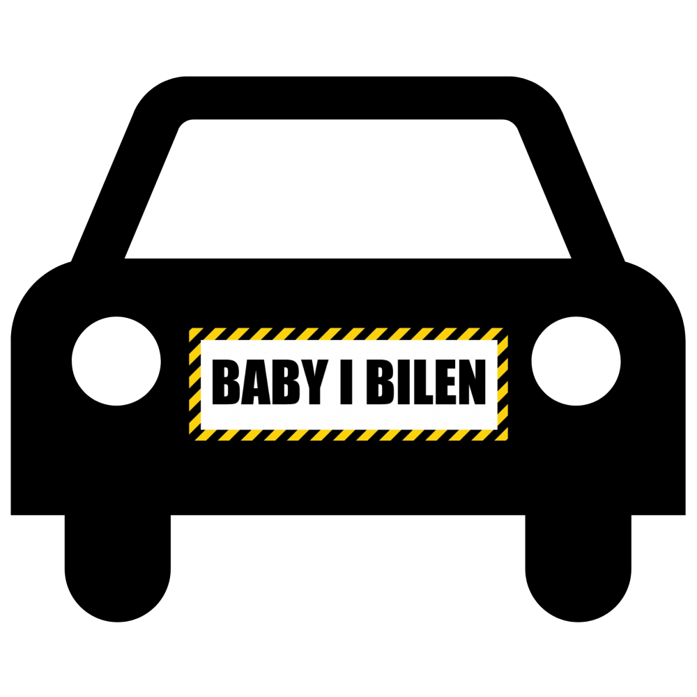 BABY IN THE CAR #1 - magnetic sign for car