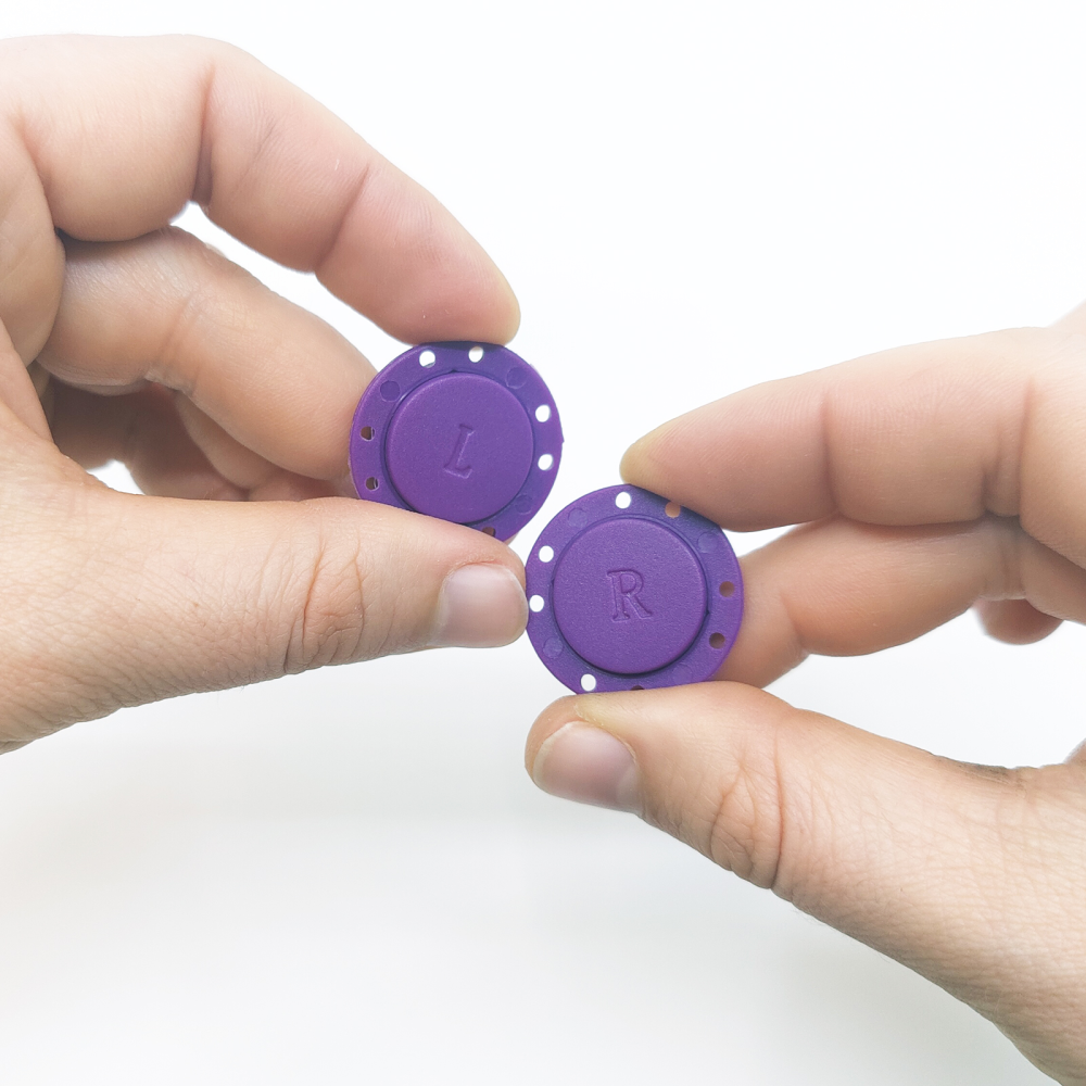 Sew-in Magnetic Round Button 26 mm., Purple