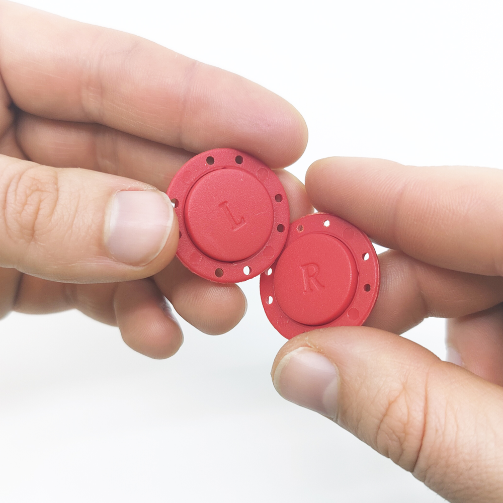 Magnetic button 26 mm., Red