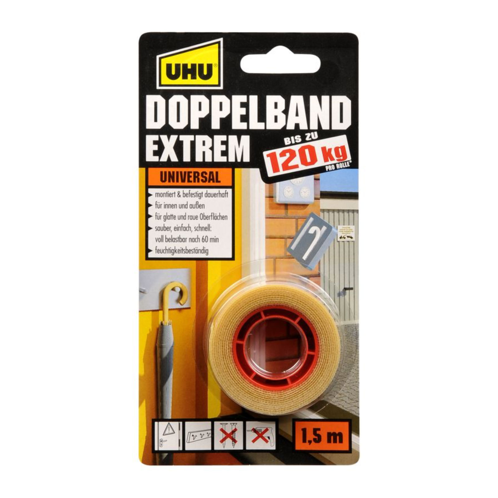 UHU double-sided tape (roll 1.5 metres)