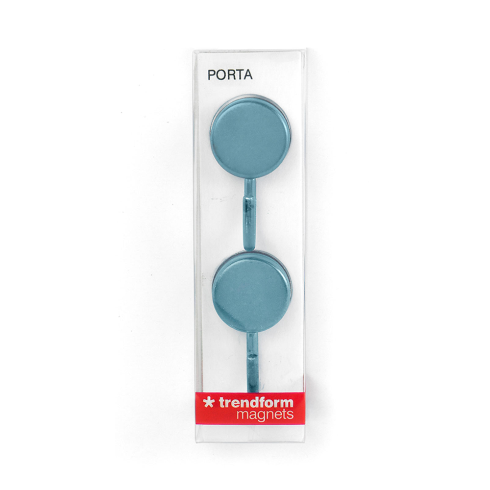 PORTA magnetic hooks sky blue, 2-pack