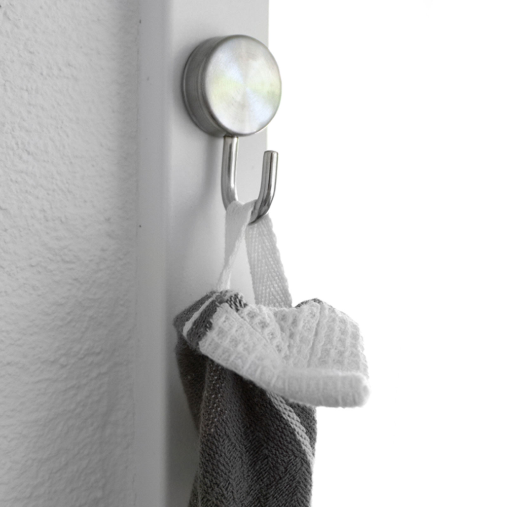 PORTA magnetic hooks silver, 2-pack