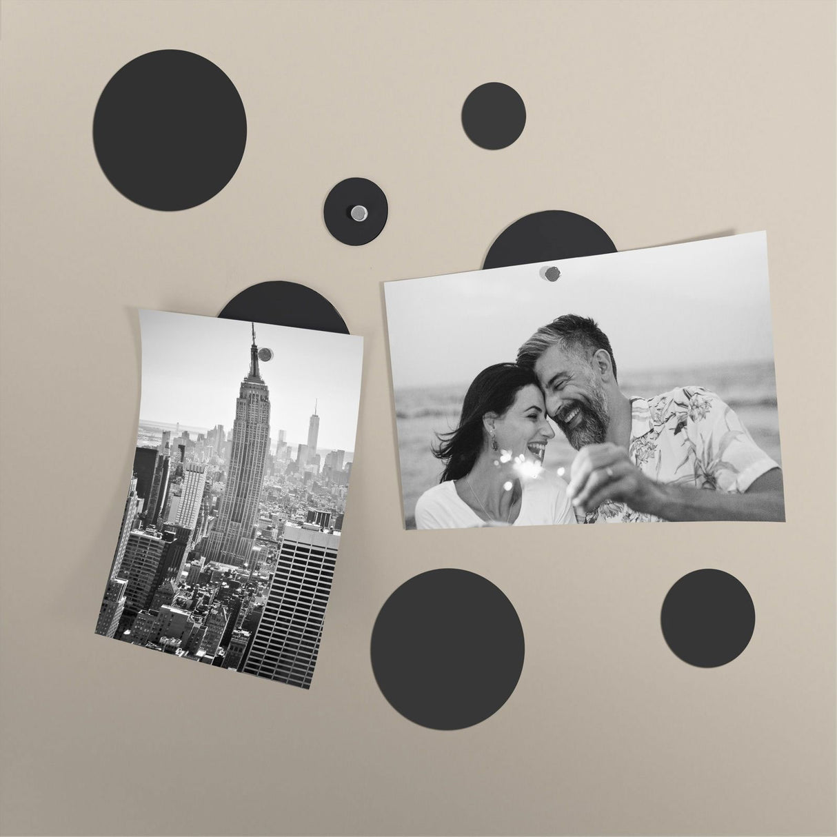 Round metal boards "FLEX MINI" mix, Black (10-pack)