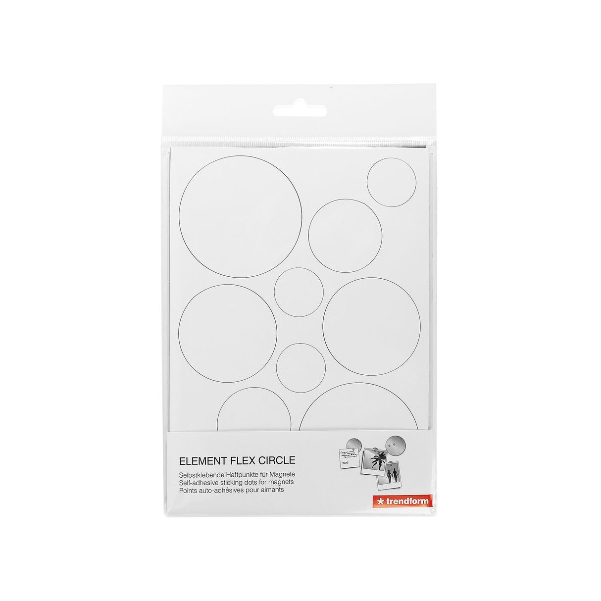 Round metal boards "FLEX MINI" mix, White (10-pack)