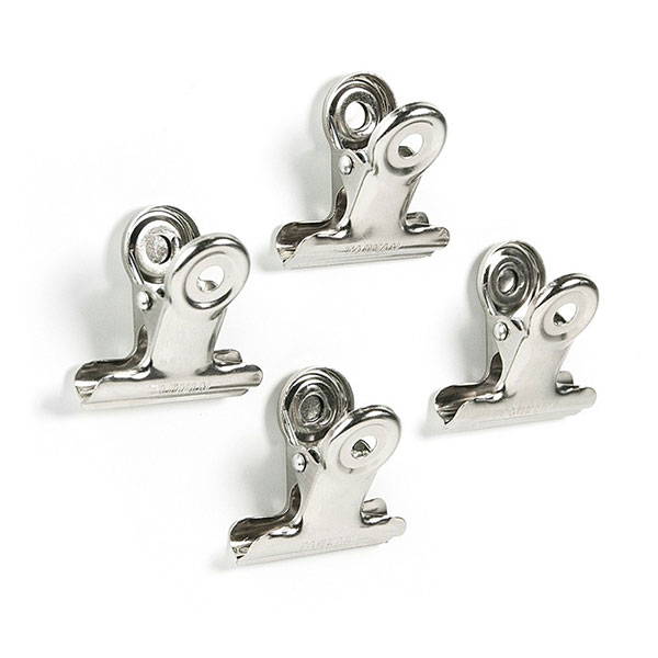 Magnetic clips silver, Bulldog Mini 4-pack