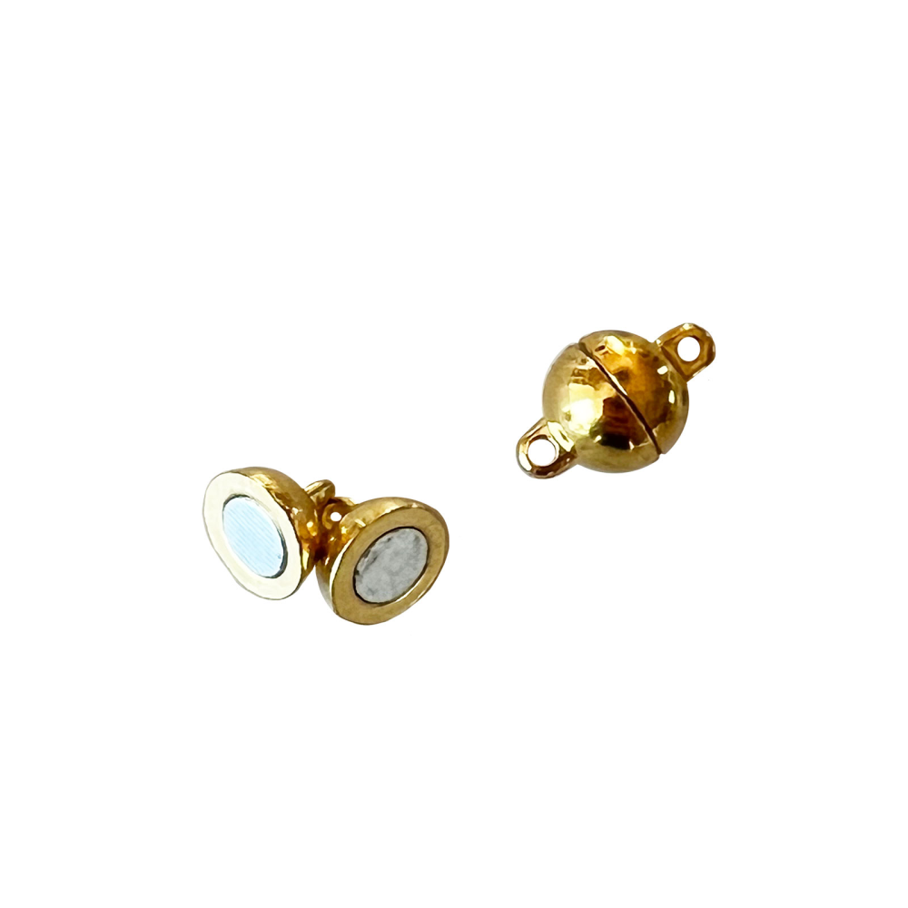 Magnetic clasp for jewelery Ø8 mm., gold (small)