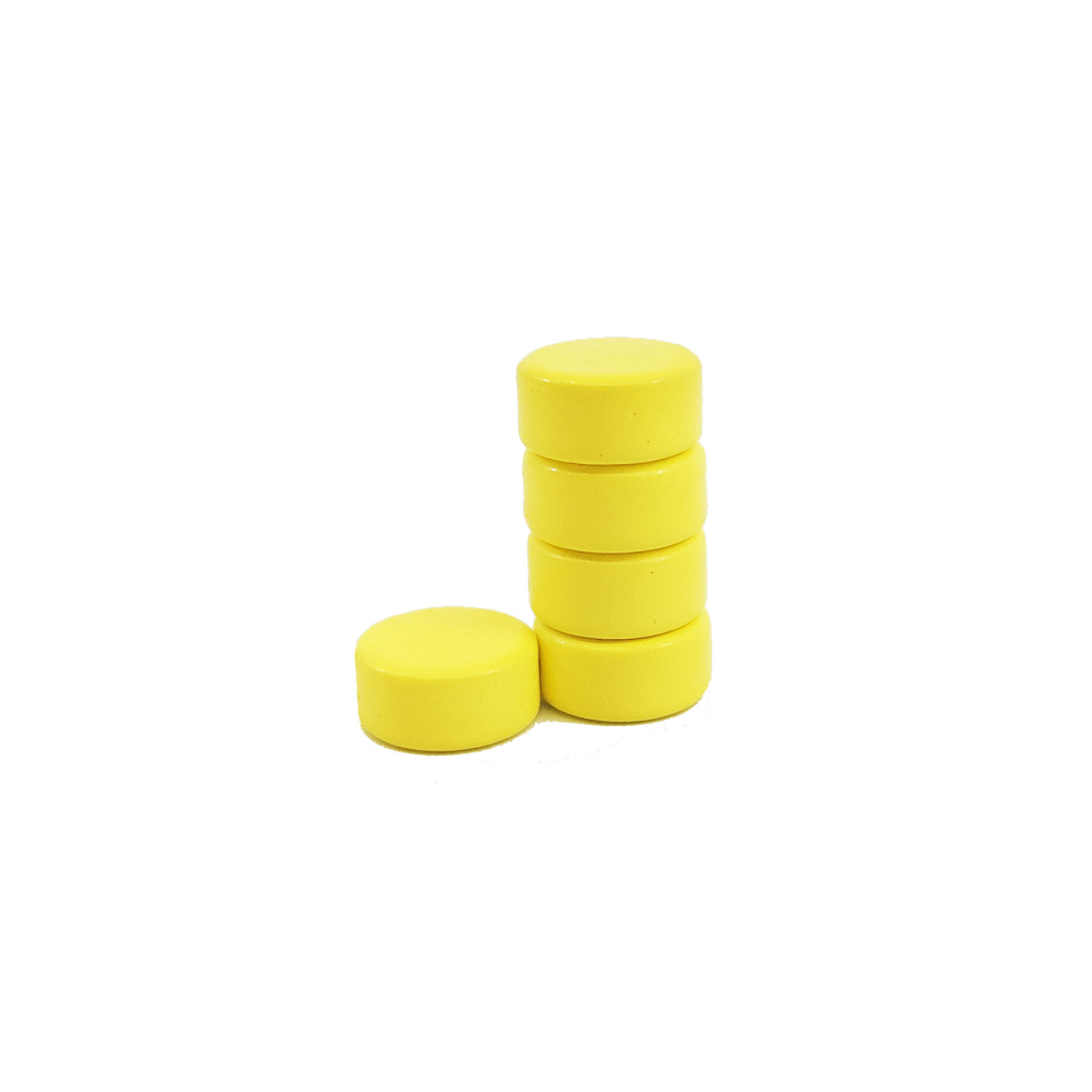 Ferrite magnets w/nylon - Yellow 5-pack