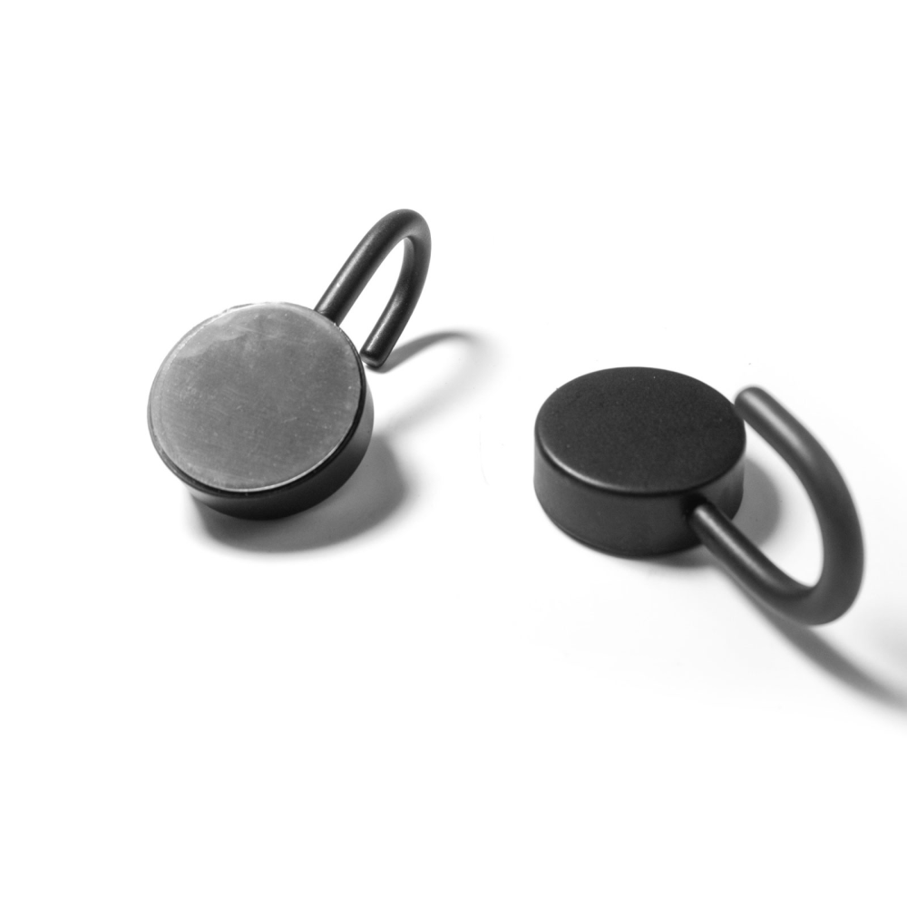 PORTA magnetic hooks black, 2-pack