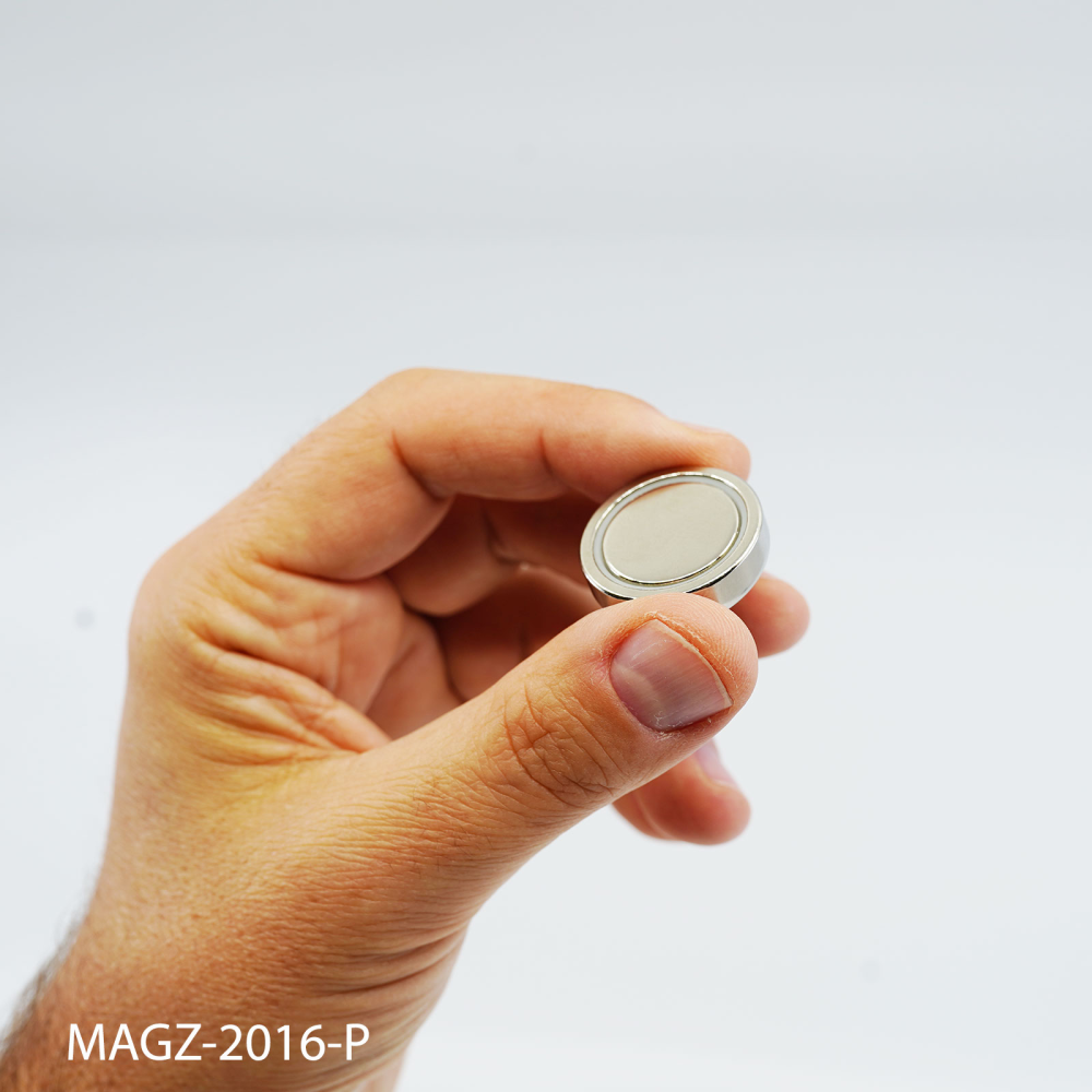 Flat pot magnet, Ø25 mm. - Neodymium