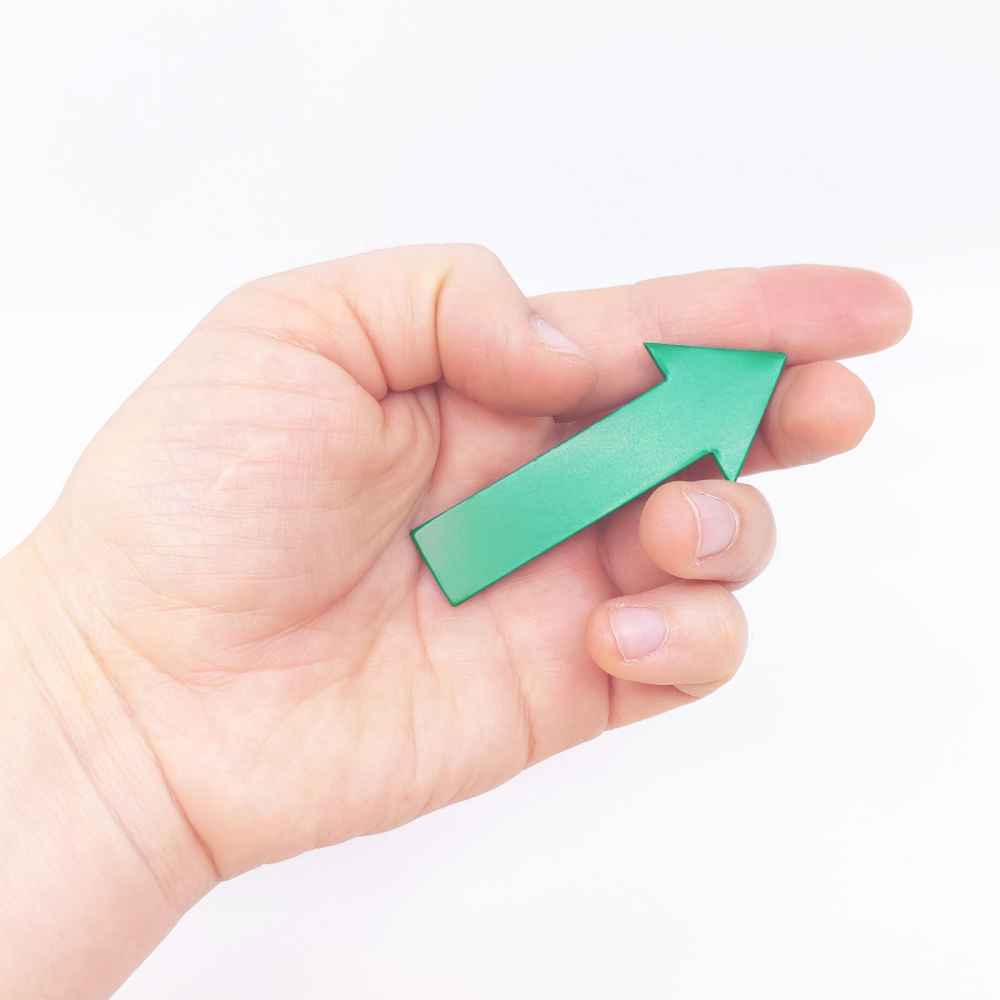 Green Arrow 7x3 cm. - Magnetic Foil