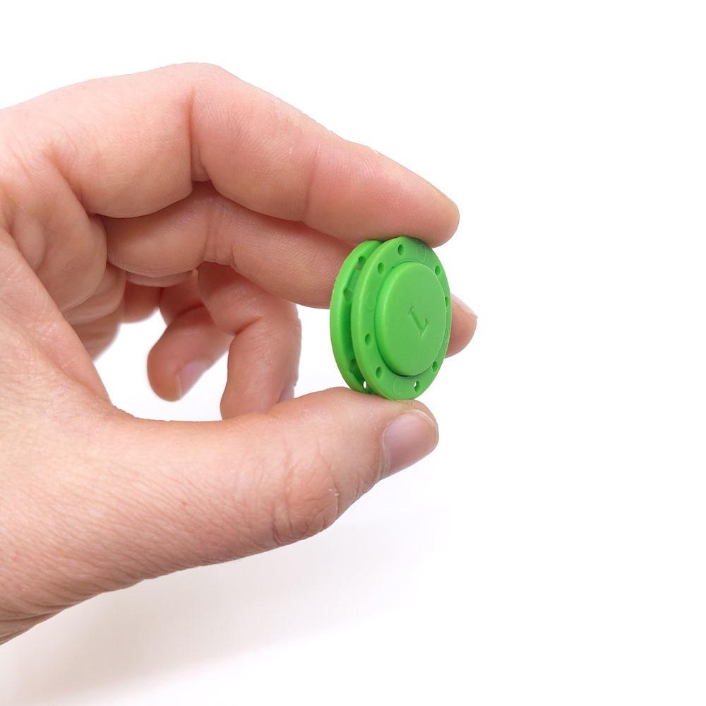 Magnetic button 26 mm., Green