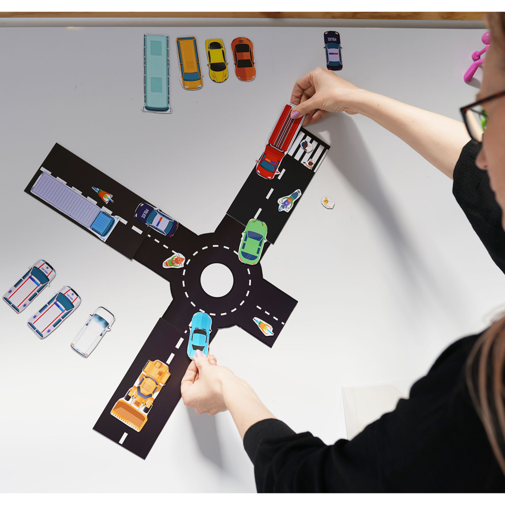 Driving school magnets #3 - Road lanes (1 sheet)