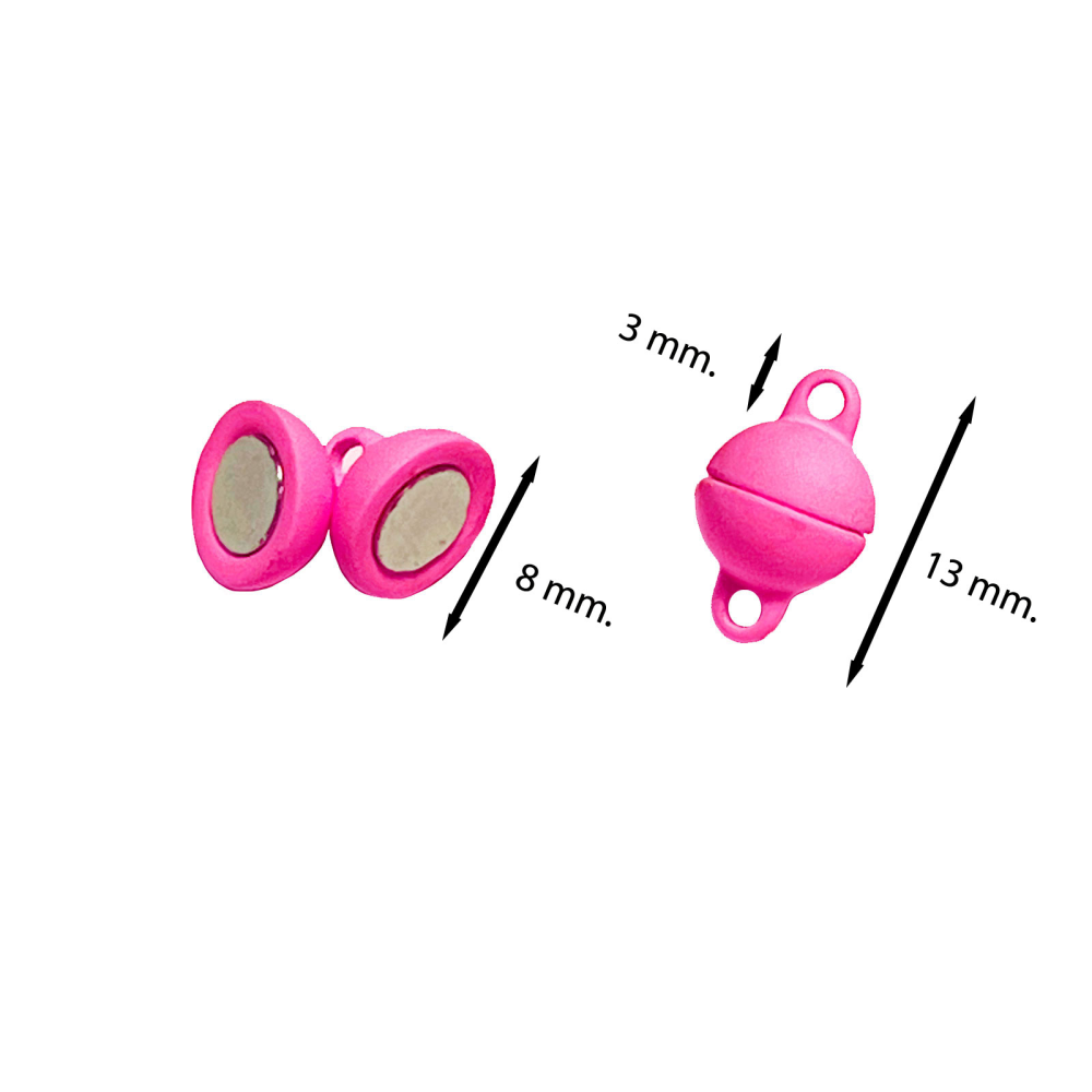 Magnetic lock for jewelery Ø8 mm., pink (small)