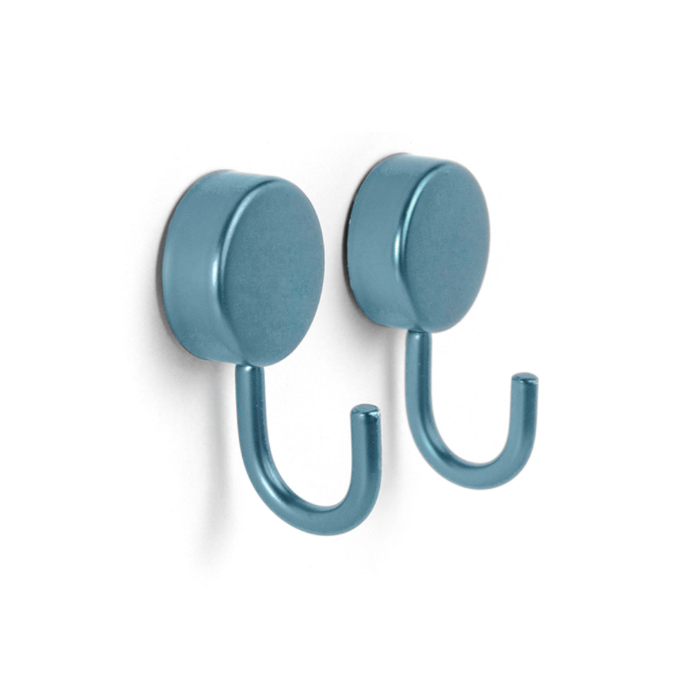 PORTA magnetic hooks sky blue, 2-pack