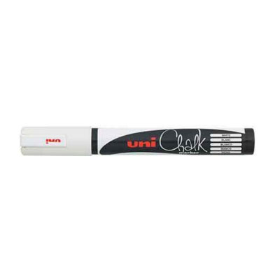 UNI Chalk Marker, White (1.8 - 2.5 mm) - PWE-5M