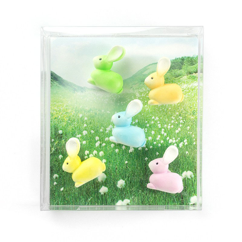 Rabbits 5 pack, fridge magnets