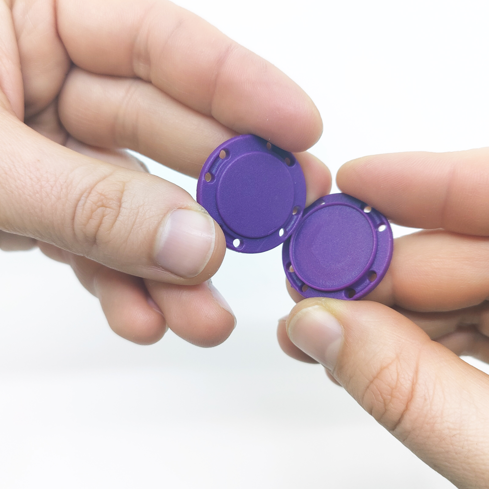 Sew-in Magnetic Round Button 26 mm., Purple