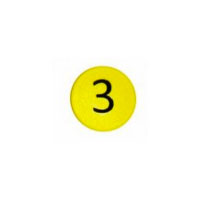 Strong symbol magnet, Yellow Round (3)