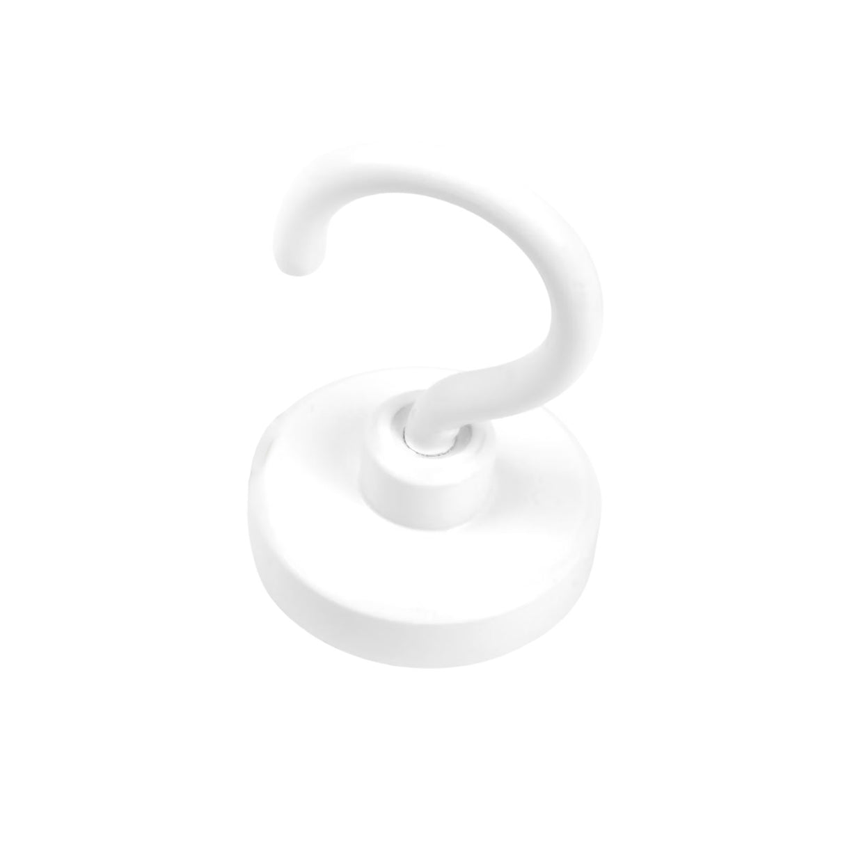 Pot magnet with hook, White Ø40 mm.