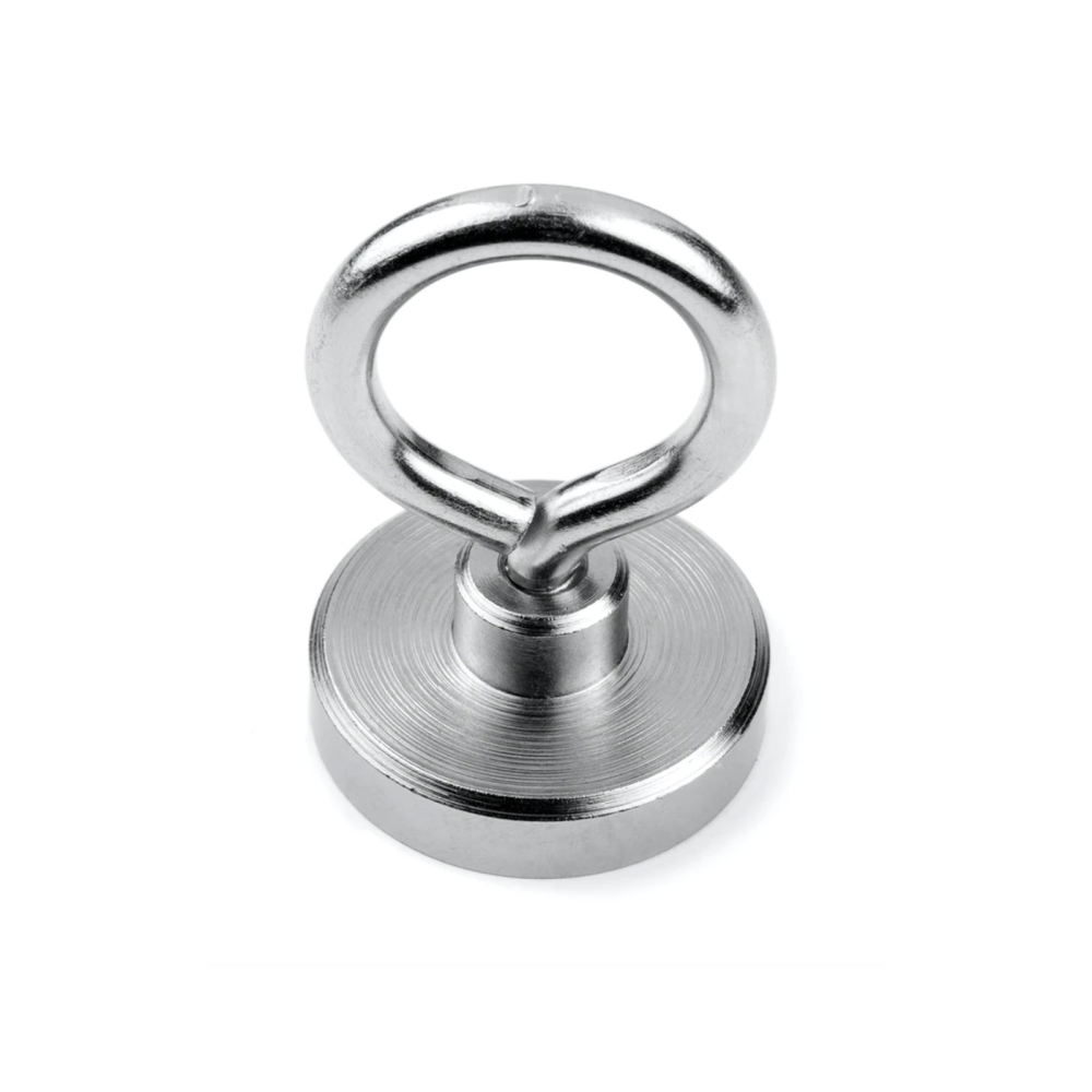 Pot magnet with closed hook, Ø40 mm.