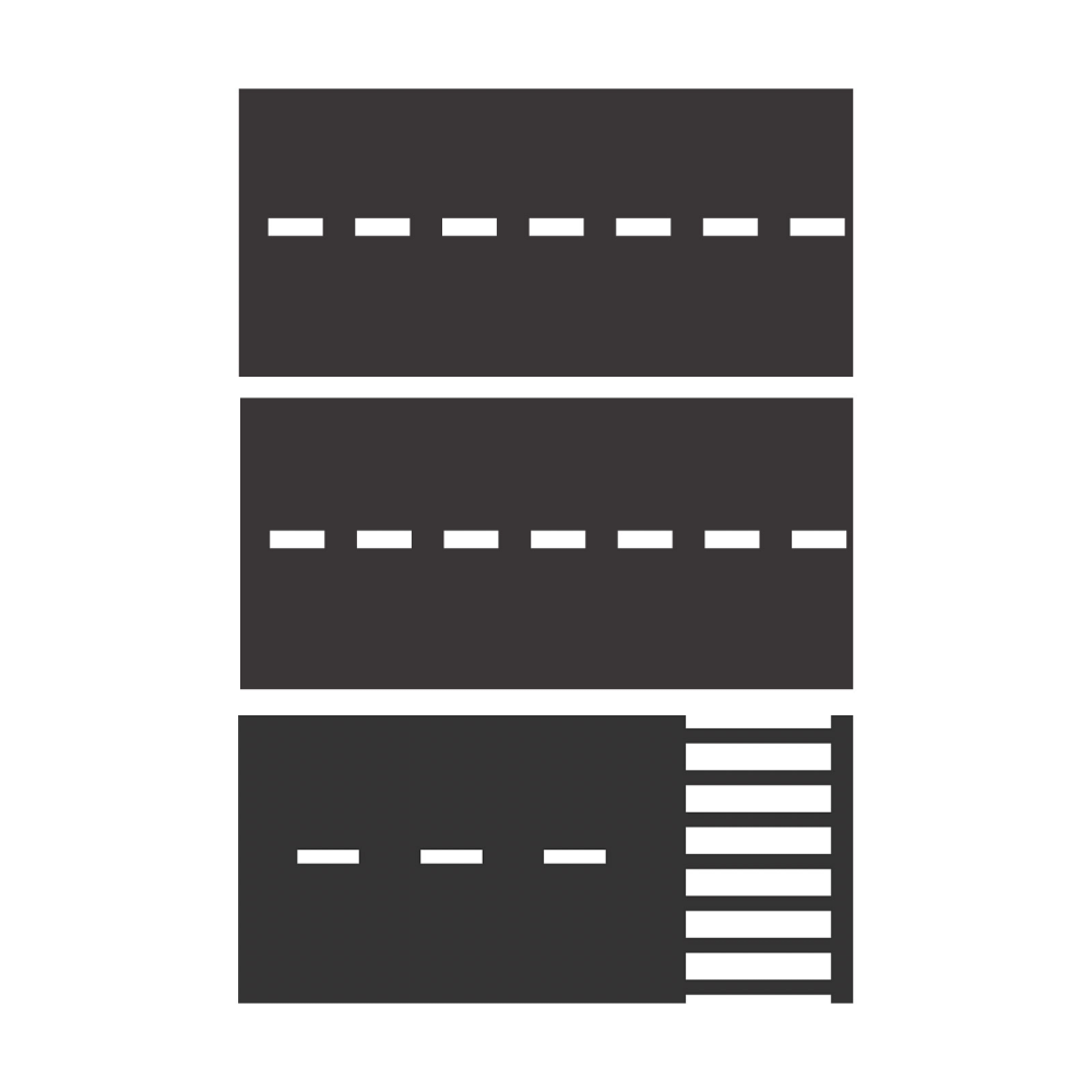 Driving school magnets #3 - Road lanes (1 sheet)