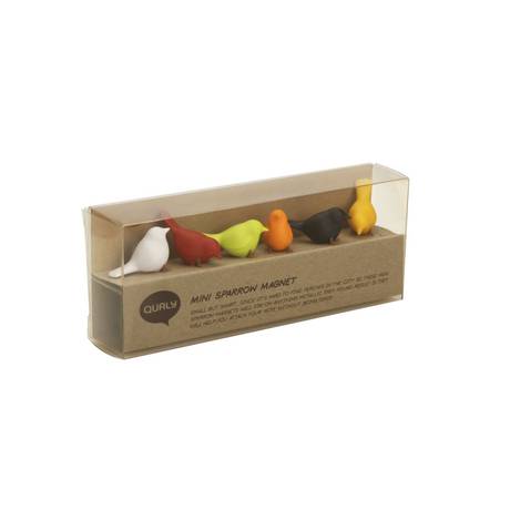 Mini Sparrow, 6-pack - fridge magnets