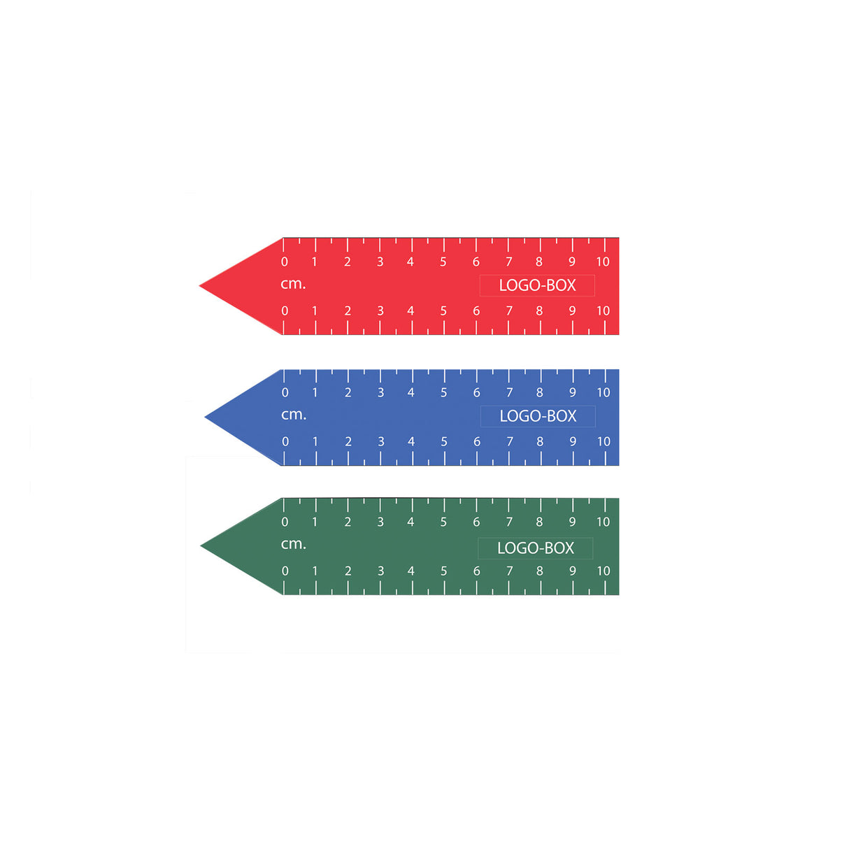 Magnetic ruler w/white numbers, 10 cm. (logo print)