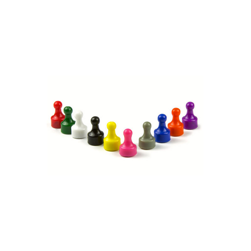 Strong magnets "LUDO", 10 pack Mixed Colors (NOVA)