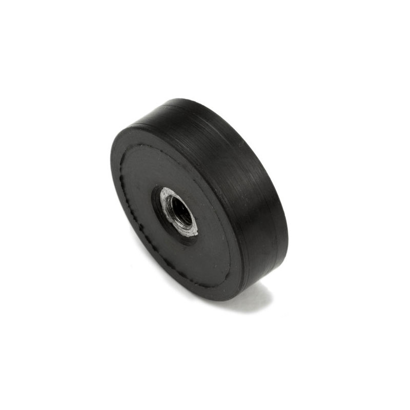 Rubber magnet with internal thread, Ø29 mm.