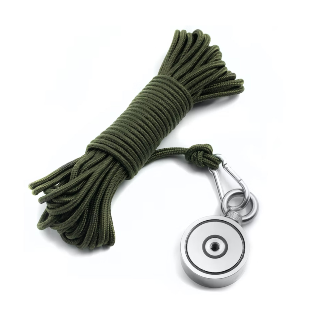 Fishing magnet bundle incl. hook and rope (100 kg.)