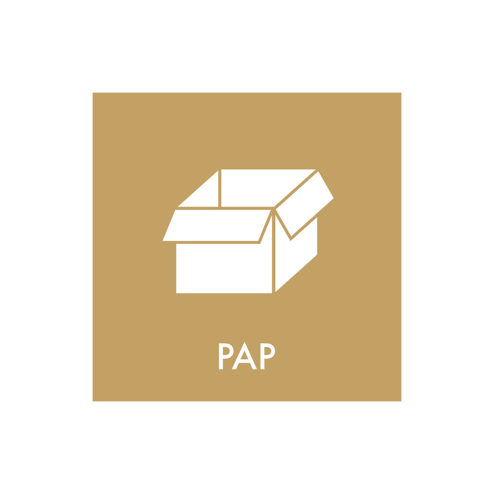 Waste sorting "cardboard" - magnetic sign 30x30 cm.