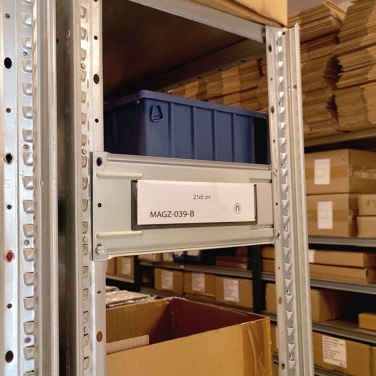 Magnetic pocket 21x5 cm., Black