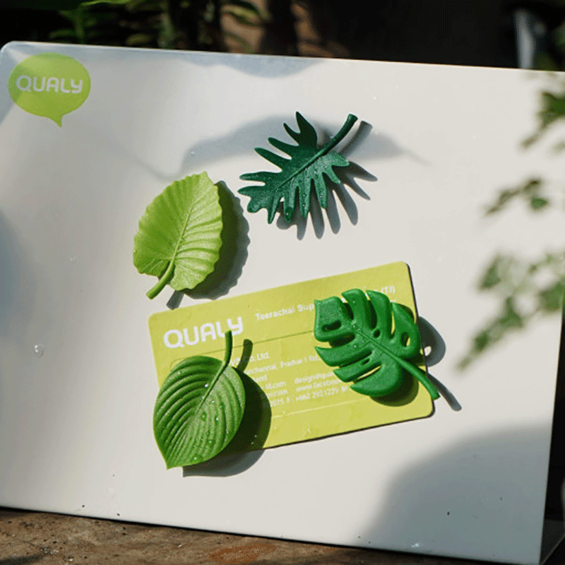 Tropical leaves 4 pack - fridge magnets