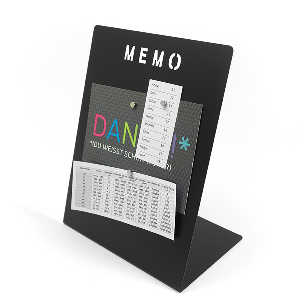 Memo board - black incl. 3 magnets