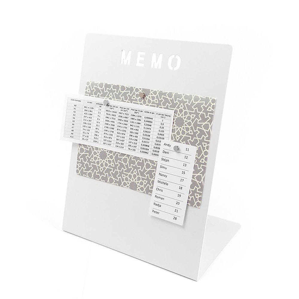 Memo board - white incl. 3 magnets