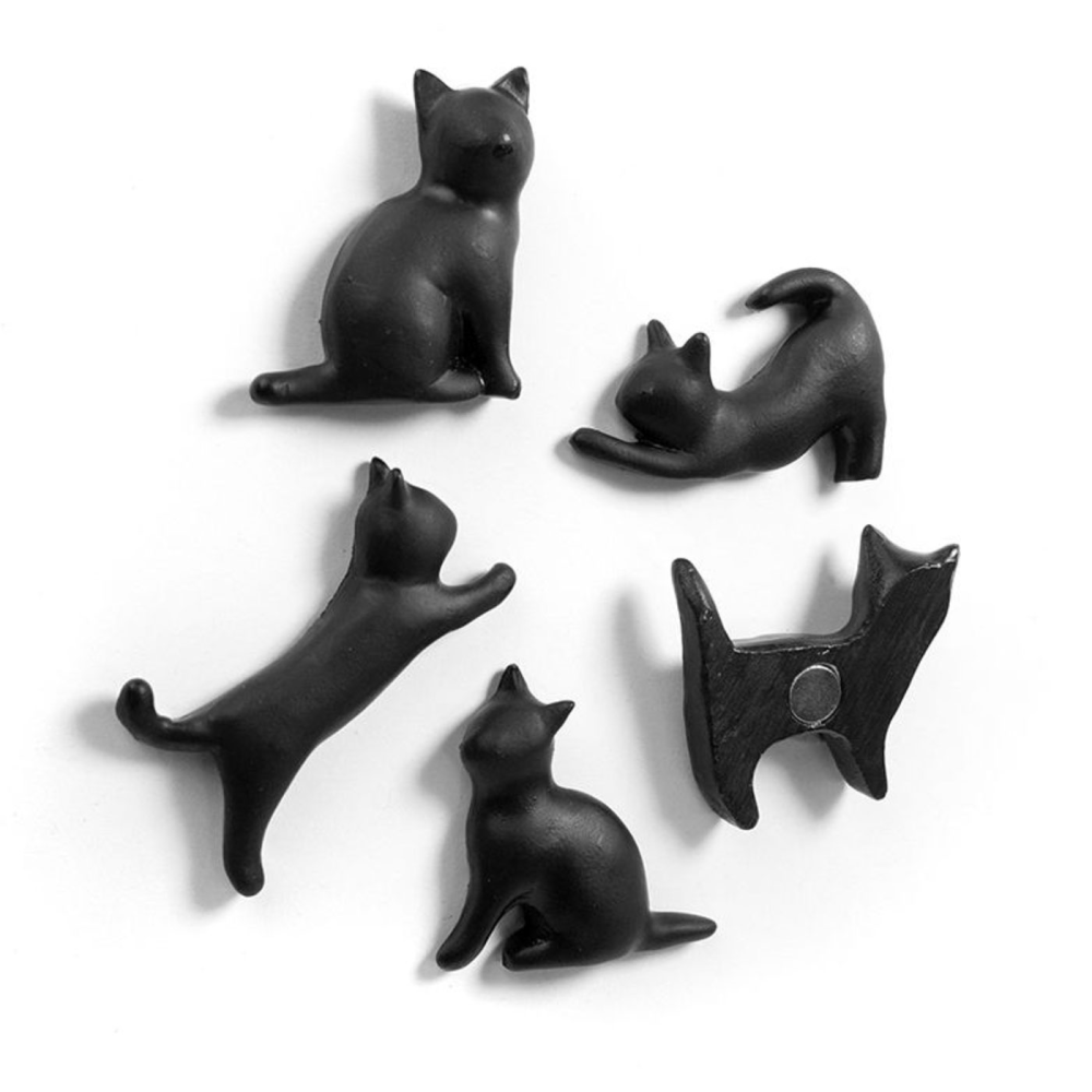 MEOW cat magnets, 5-pack - fridge magnets