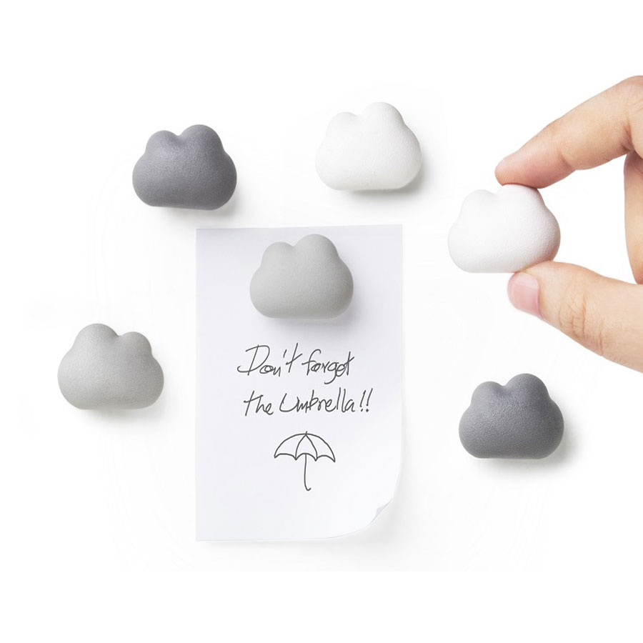 CLOUD magnets grey/white 6-pack - fridge magnets