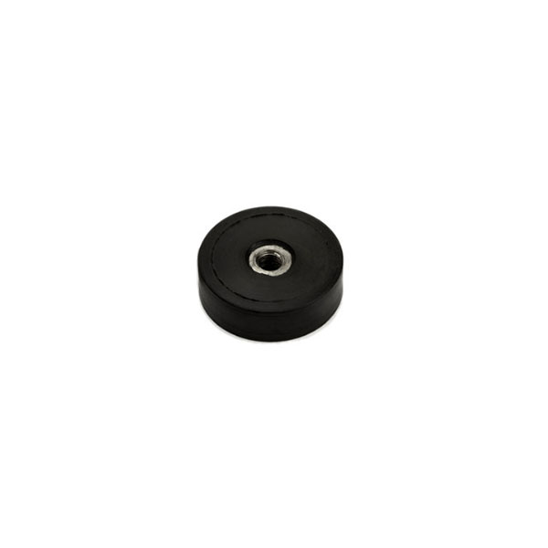 Rubber magnet with internal thread, Ø29 mm.