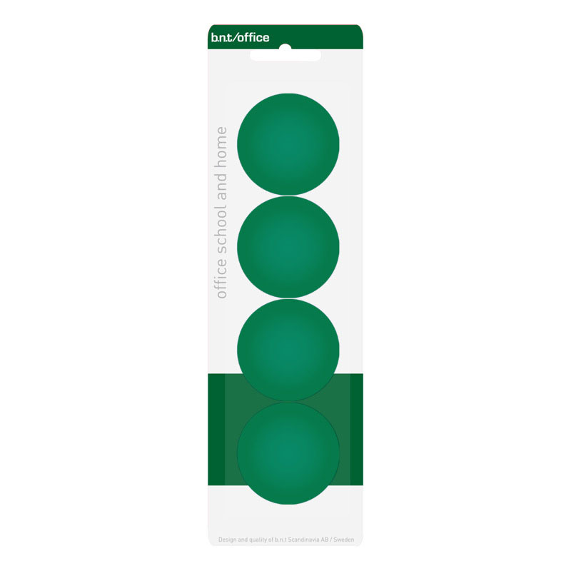 BNT Office Magnet, Green Ø40 mm. (4-pack)