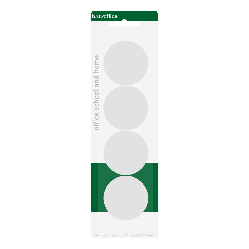 BNT Office Magnet, White Ø40 mm. (4-pack)