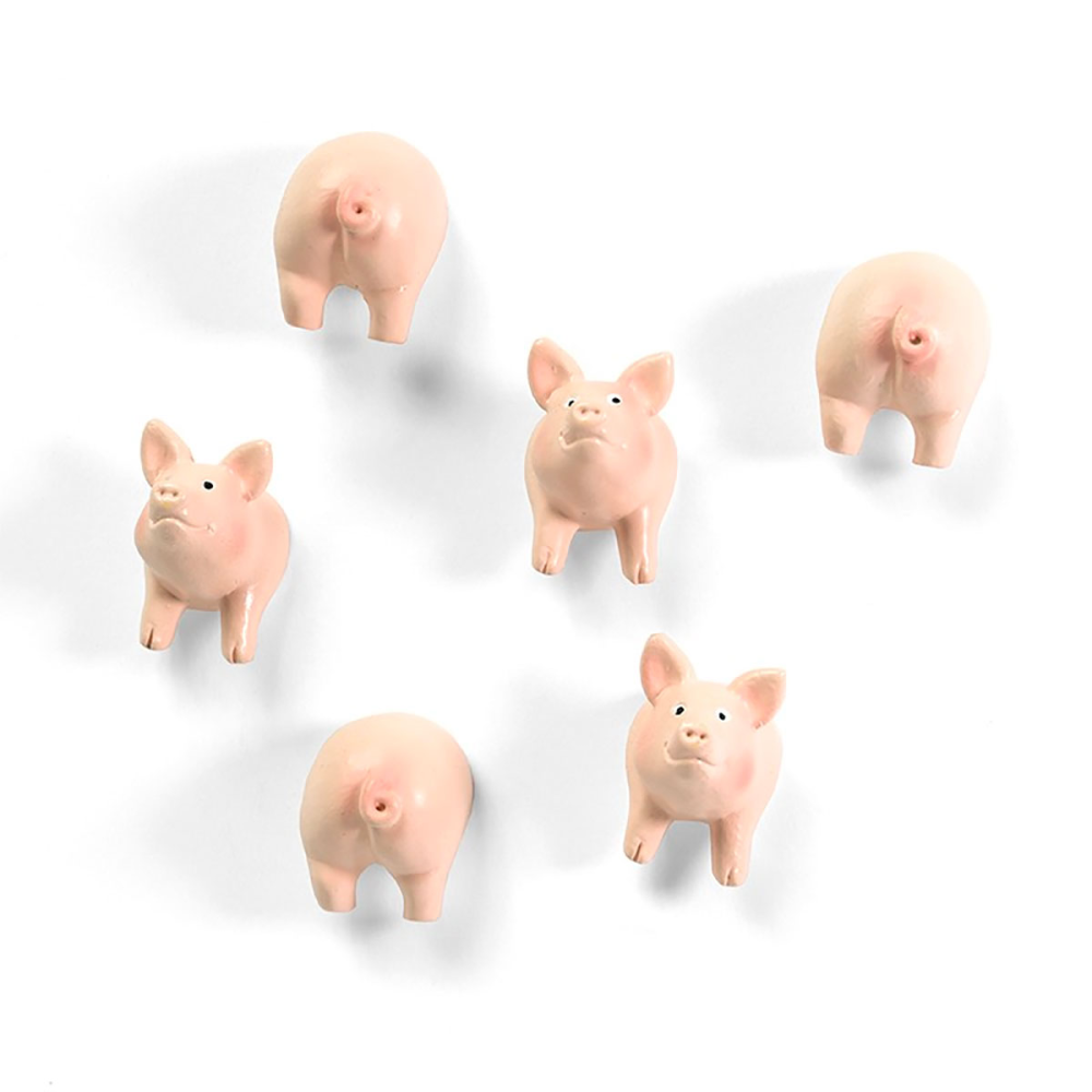 PIGGY magnets, 6 pack - fridge magnets