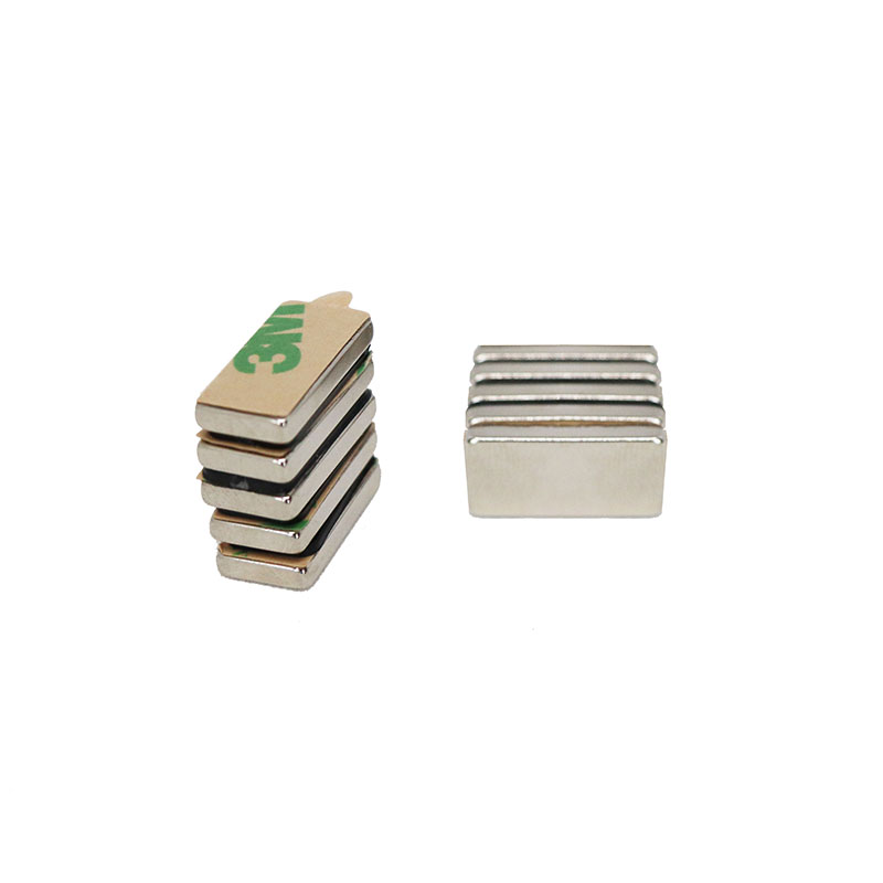Power magnets, Block 20x10x3 mm. w/glue, 10-pack