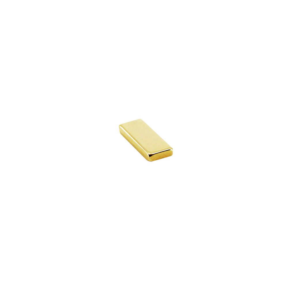 Power magnet, Block 10x4x1 mm, Gold