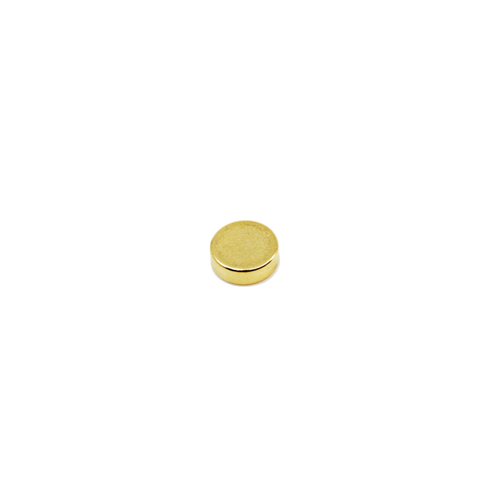 Power magnet, Disc 5x3 mm., Gold